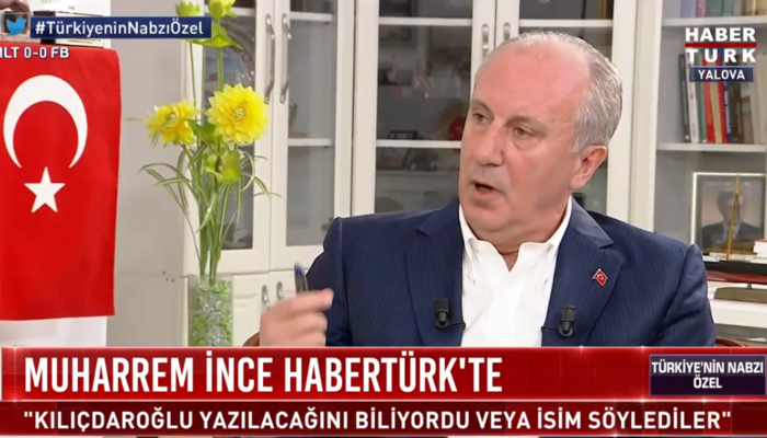 Muharrem İnce'den canlı yayında 'Beştepe'ye giden CHP'li' iddiası hakkında açıklama