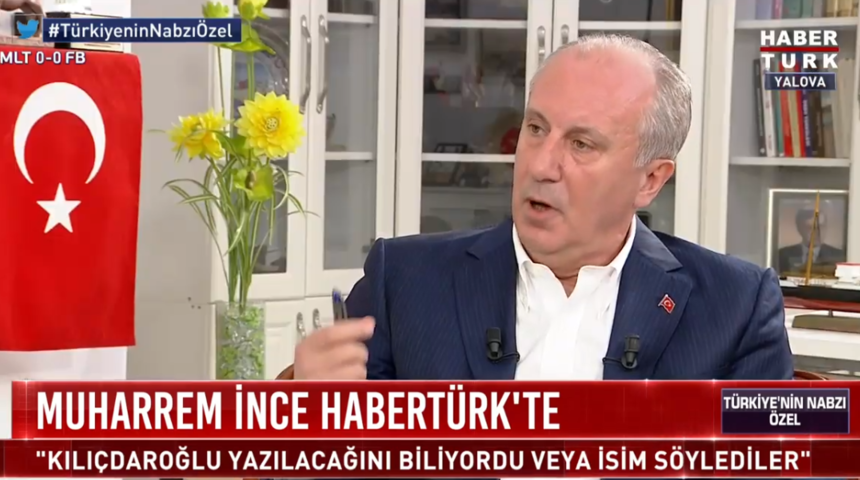 Muharrem İnce'den canlı yayında 'Beştepe'ye giden CHP'li' iddiası hakkında a&ccedil;ıklama