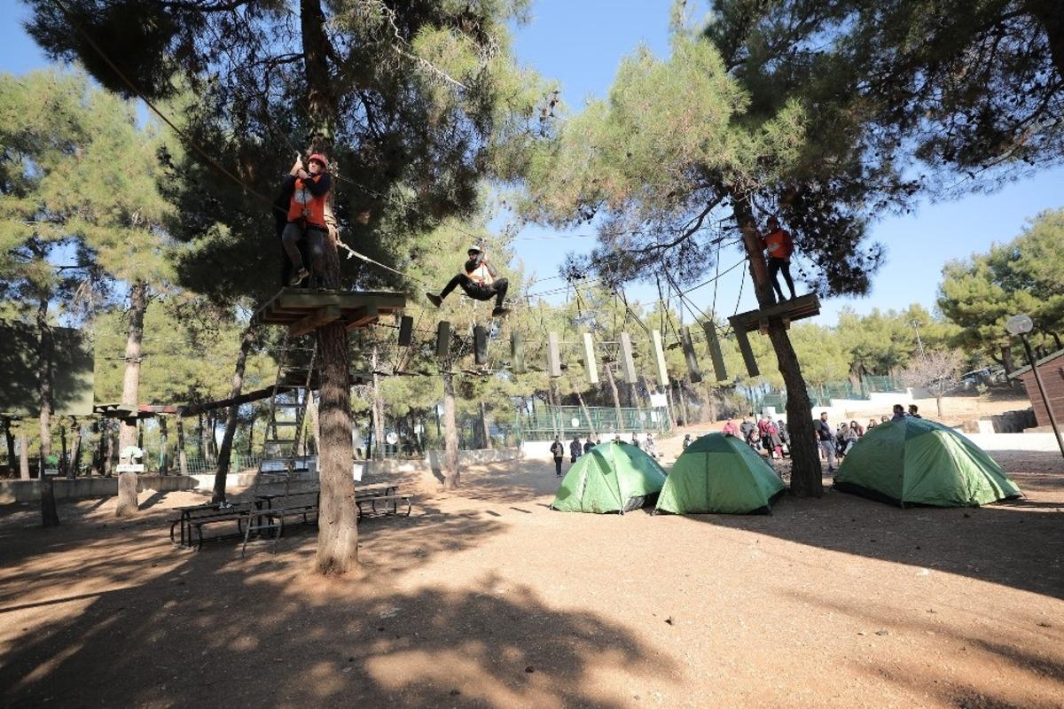 Kısa molada spor alanları doldu taştı