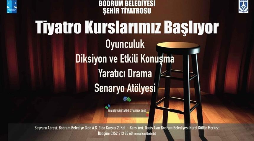 Bodrum Belediyesi Şehir Tiyatrosu kursları başlıyor
