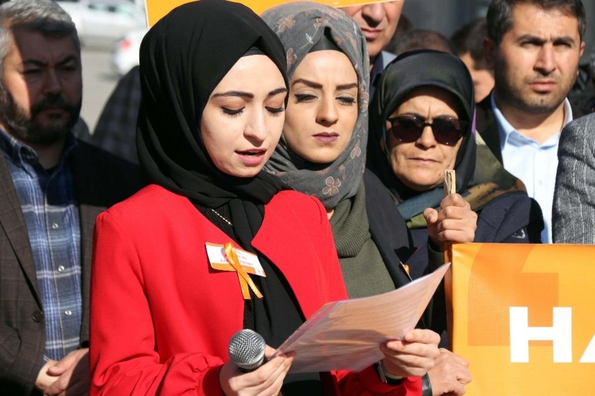 AK Parti&rsquo;li kadınlardan &lsquo;şiddete hayır&rsquo; a&ccedil;ıklaması