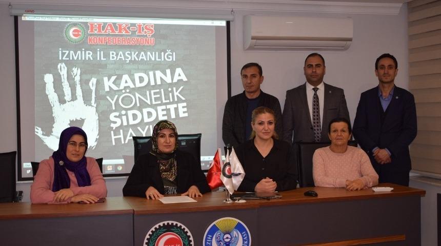 Hak İş ve Hizmet İş Sendikasından &ldquo;kadına şiddete hayır&rdquo; a&ccedil;ıklaması