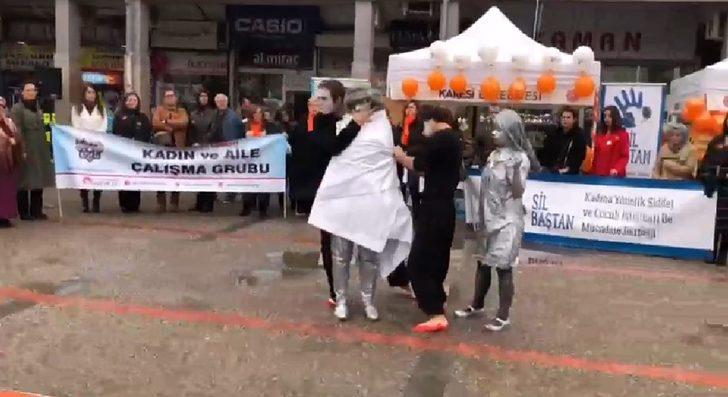 Bu kez şiddete uğrayan kadınları için performans sergilediler G2