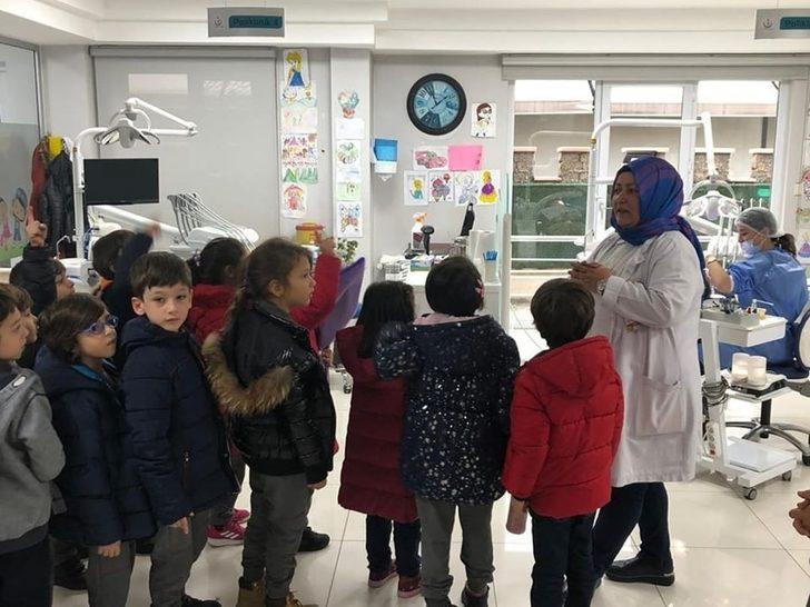 Minik öğrencilere ağız ve diş sağlının önemi anlatıldı G4
