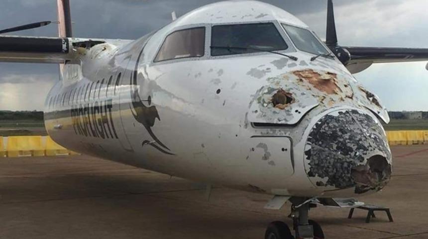 Zambiya'da uçağa yıldırım isabet etti