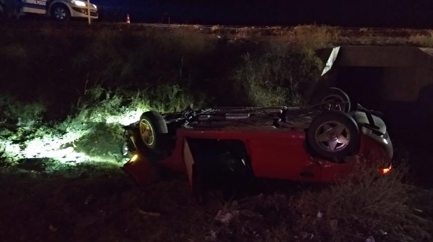 Trafik kazası 2 yaralı