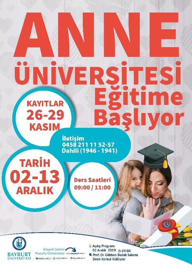 Bayburt’ta Anne Üniversitesi eğitime başlıyor