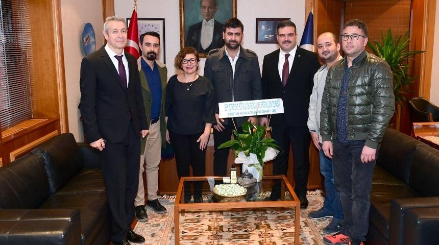 TİESF As Başkanı İsmail Tek&rsquo;ten Rekt&ouml;r &Ccedil;omaklı&rsquo;yı ziyaret