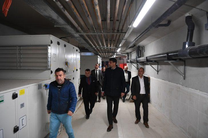 Başkan Kocaman yüzme havuzunu inceledi G3