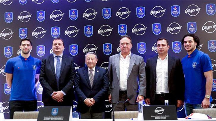 Anadolu Efes'in forma sırt sponsoru Bilyoner oldu