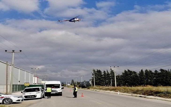 Çanakkale’de havadan helikopterle trafik denetimi G1