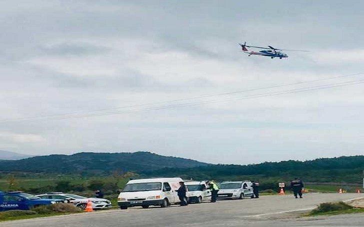 Çanakkale’de havadan helikopterle trafik denetimi G3