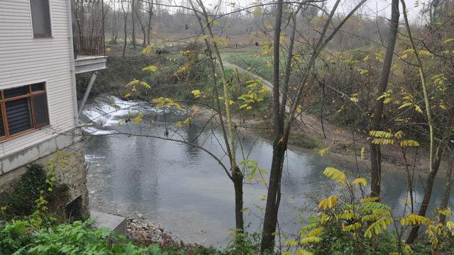 Çayın rengi maviye döndü; fabrika atıklarından kirlendiği iddia edildi