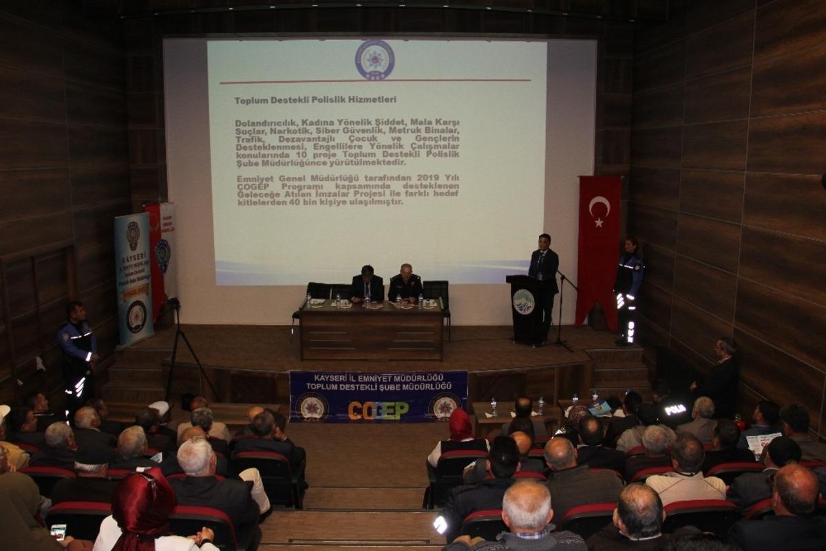 Melikgazi İl&ccedil;esinde Sorumluluk Alan Huzur Toplantısı D&uuml;zenlendi