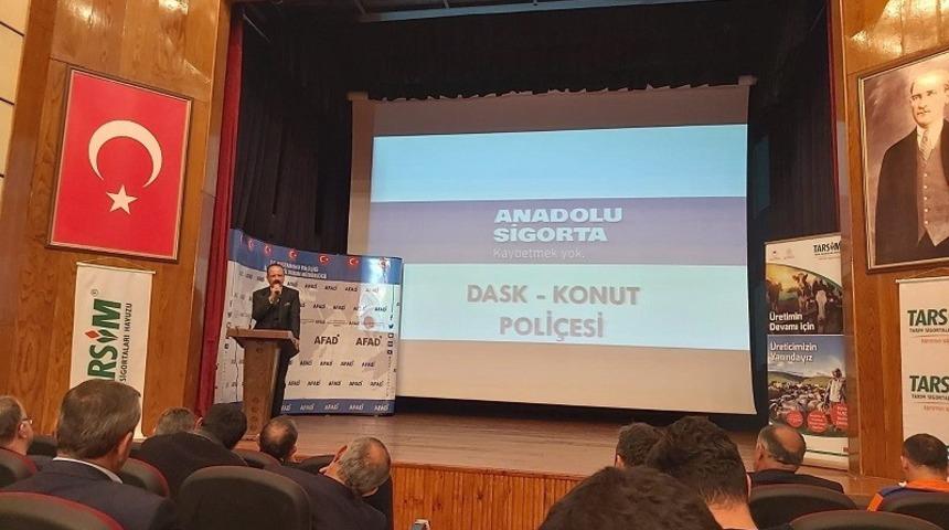 Muhtarlar ve &ccedil;ift&ccedil;iler, TARSİM ve DASK konusunda bilgilendirildi