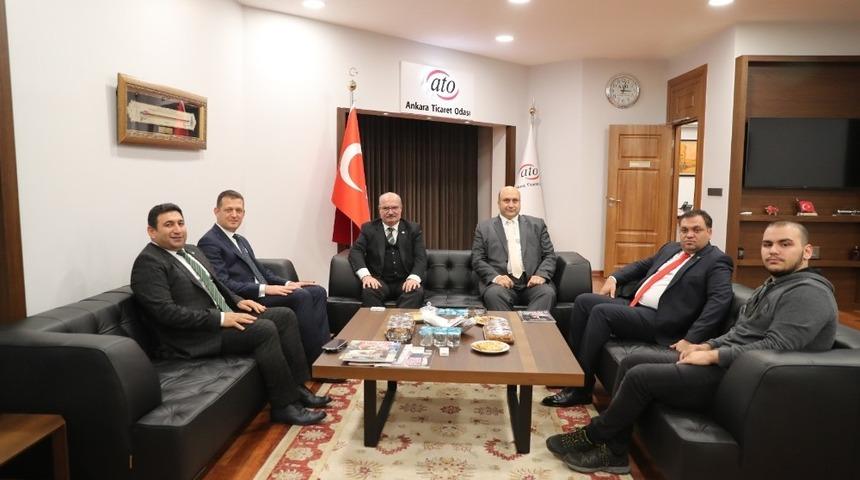 &Uuml;rkmezer ATO Başkanını ziyaret etti