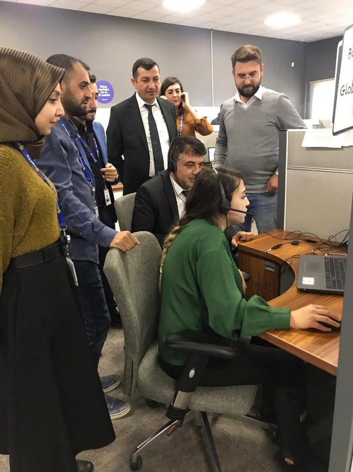 Müdür Sünnetçioğlu’ndan çağrı merkezine ziyaret G3