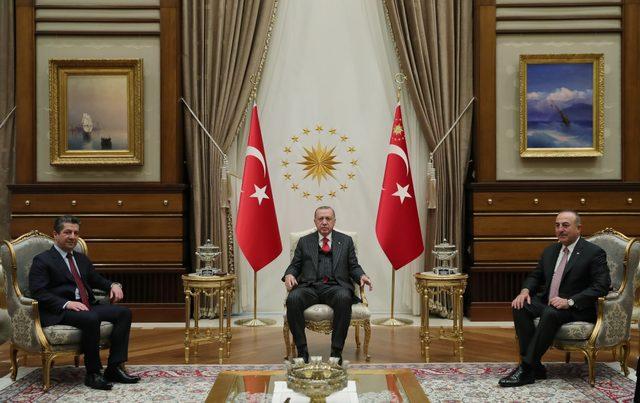 Erdoğan Barzani'yi kabul etti