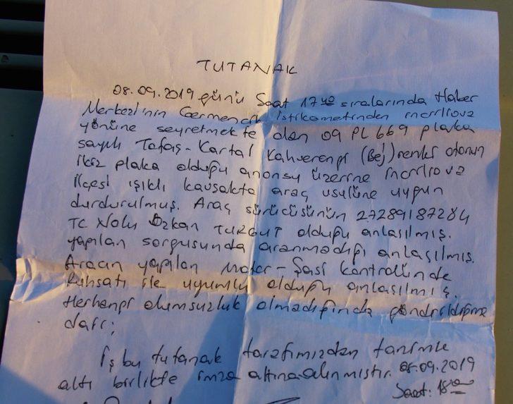 Aracının plakası kopyalanan sürücü yetkililerden yardım istedi G3