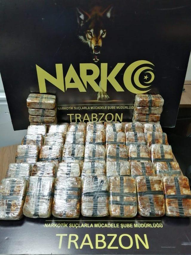 Trabzon’da 26,6 kilogram eroin ele geçirildi