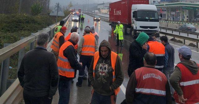 Tırın çarptığı yol temizlik işçisi feci şekilde hayatını kaybetti