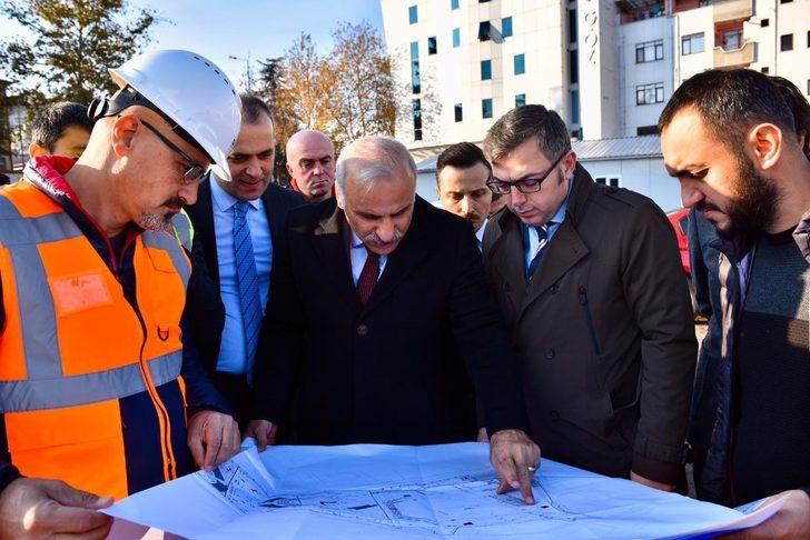 Başkan Zorluoğlu millet bahçesi inşaatını inceledi G3