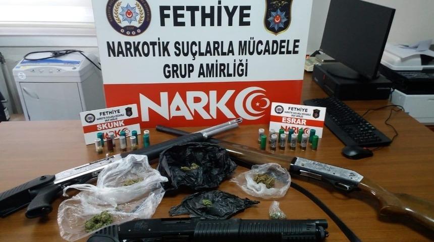 Fethiye&rsquo;de uyuşturucu operasyonu