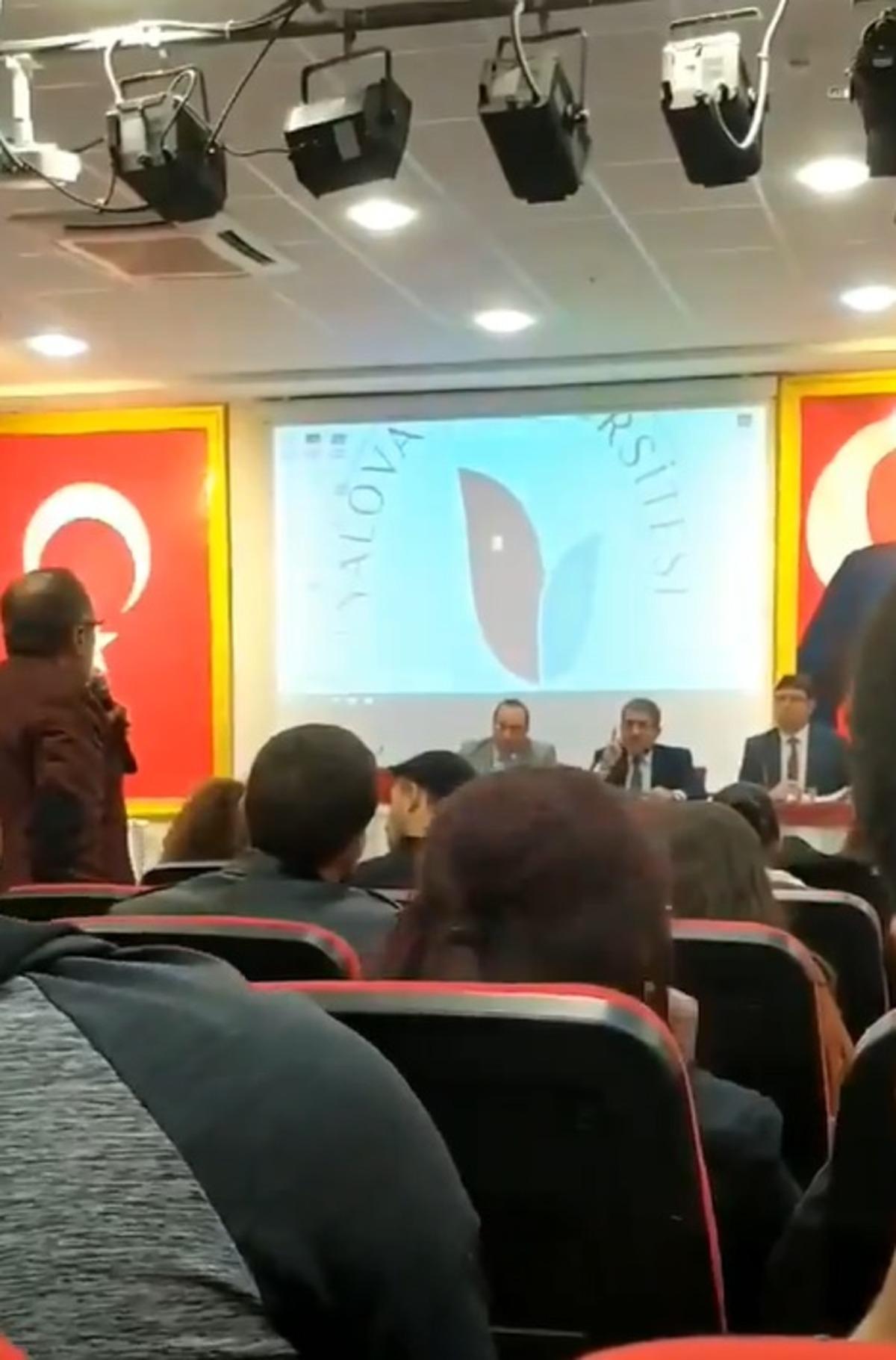 Yalova &Uuml;niversitesi Rekt&ouml;r&uuml; Suat Cebeci ile Ebubekir Sifil arasında s&ouml;zl&uuml; tartışma: Haddini bil ya da l&uuml;tfen dışarı &ccedil;ık