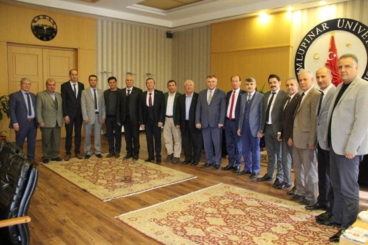Şaphane heyetinden Rekt&ouml;r Uysal&rsquo;a ziyaret