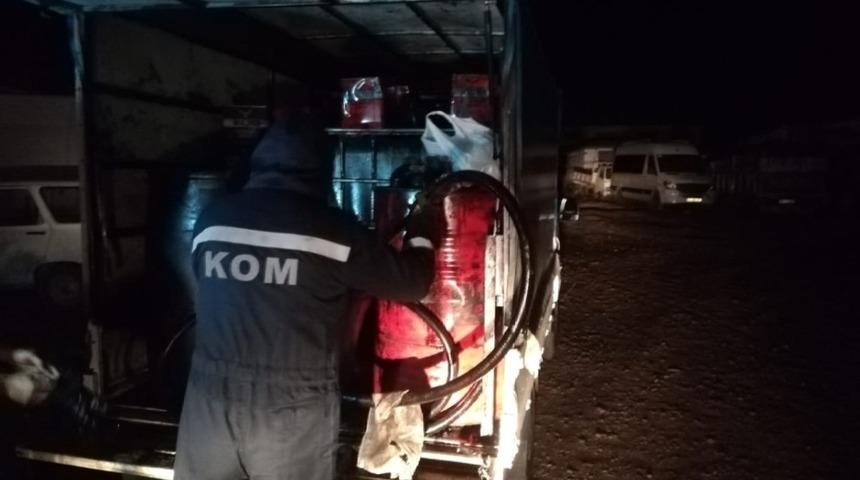 Bandırma’da 10 ton kaçak akaryakıt yakalandı