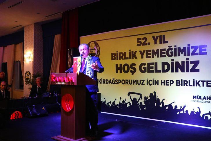 TBMM Başkanı Şentop Tekirdağspor 52. Yıl Birlik yemeğine katıldı G1