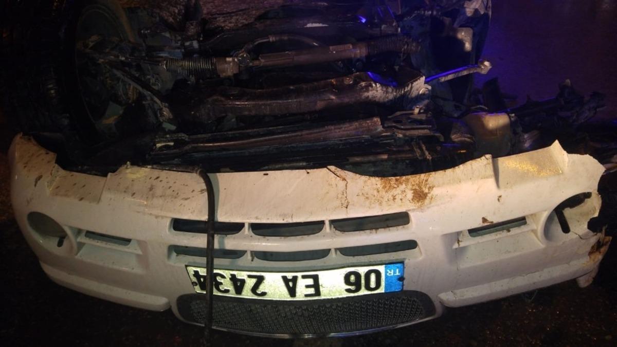 Başkent&rsquo;te takla atan otomobilin s&uuml;r&uuml;c&uuml;s&uuml;n&uuml;n kolu koptu