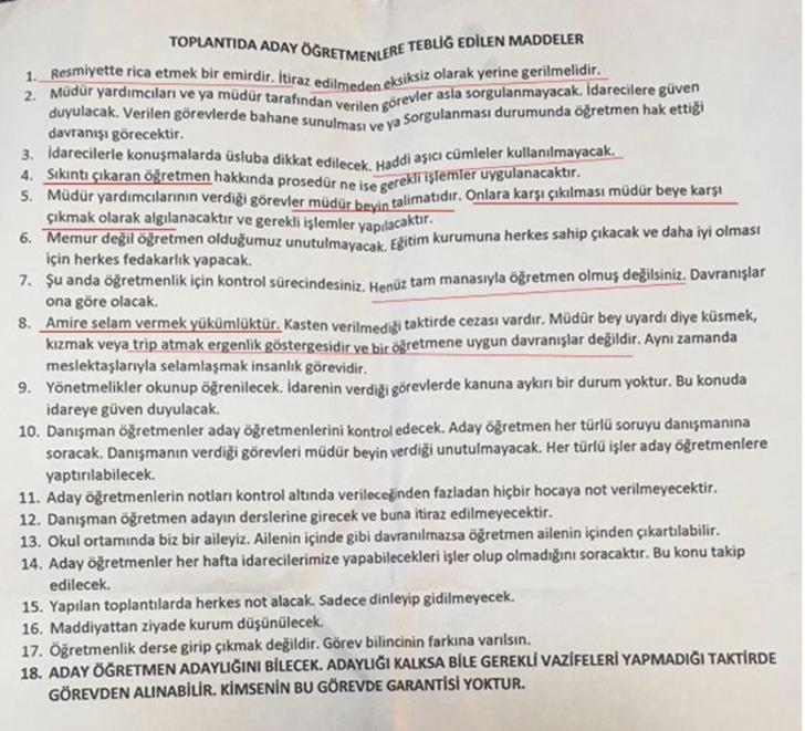 'Okul müdüründen aday öğretmenlere talimat' iddiasına inceleme G4