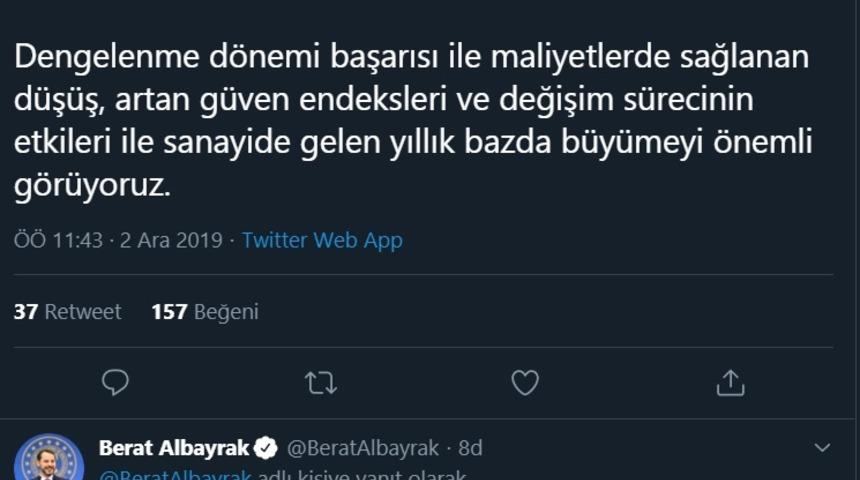 Bakan Albayrak: Üretim ve istihdam odaklı sektörleri güçlendirmeye odaklanacağız