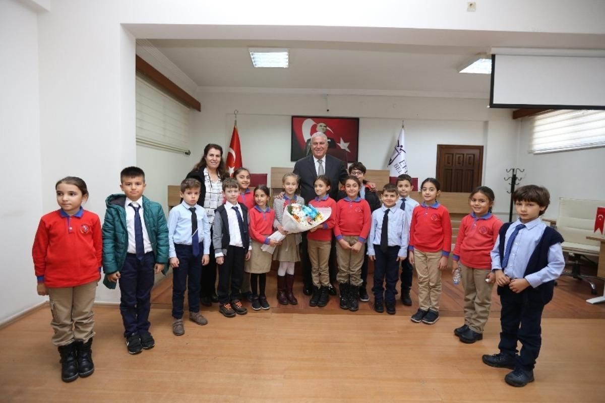 Miniklerden Başkan Atay&rsquo;a ziyaret