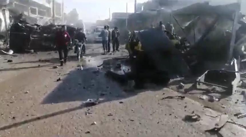 İdlib'de hava saldırısı: 14 &ouml;l&uuml;, 27 yaralı