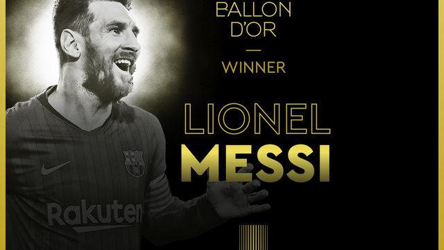 Ballon d'Or 6'ncı kez Lionel Messi'nin