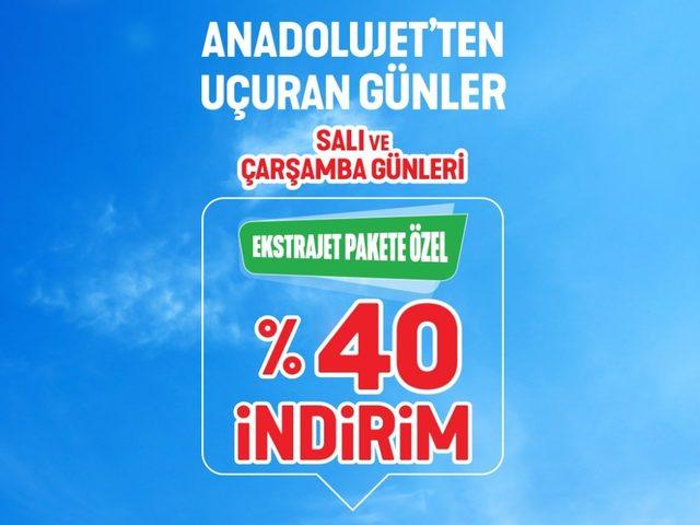 AnadoluJet’ten yüzde 40 indirimli bilet kampanyası