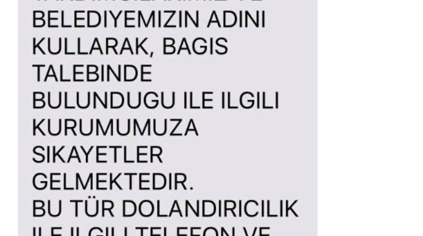 Yıldırım Belediyesi&rsquo;nden dolandırıcılık uyarısı