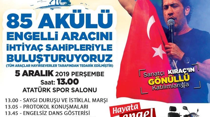 Canik Belediyesi 85 ak&uuml;l&uuml; aracı engellilere dağıtacak