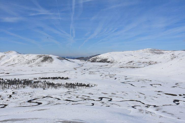 Karadeniz'in menderesleriyle ünlü Perşembe Yaylası beyaza büründü G1