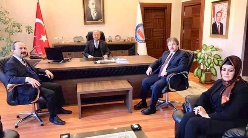 İl Sağlık M&uuml;d&uuml;r&uuml; Benli Kaymakam Duru&rsquo;yu Makamında Ziyaret Etti