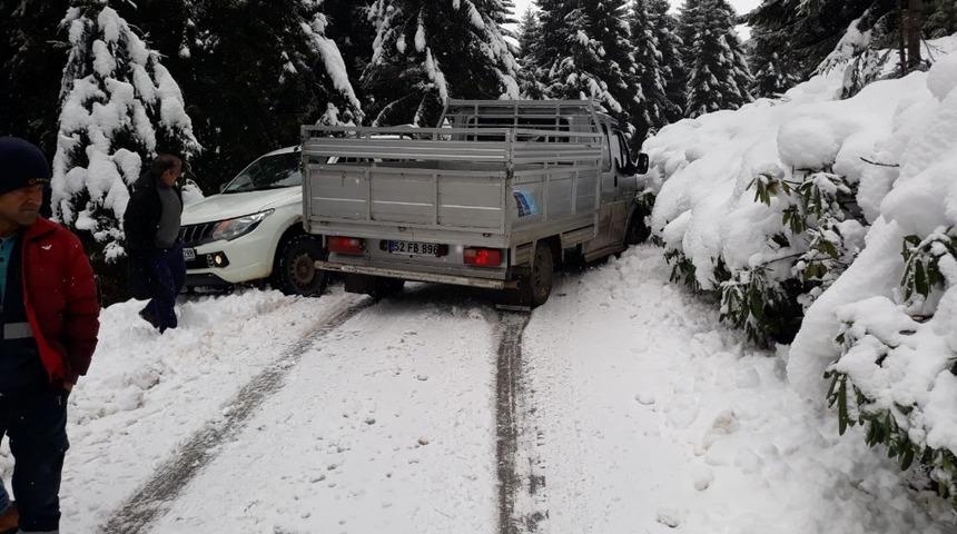 Kar yağışı kazaya yol a&ccedil;tı
