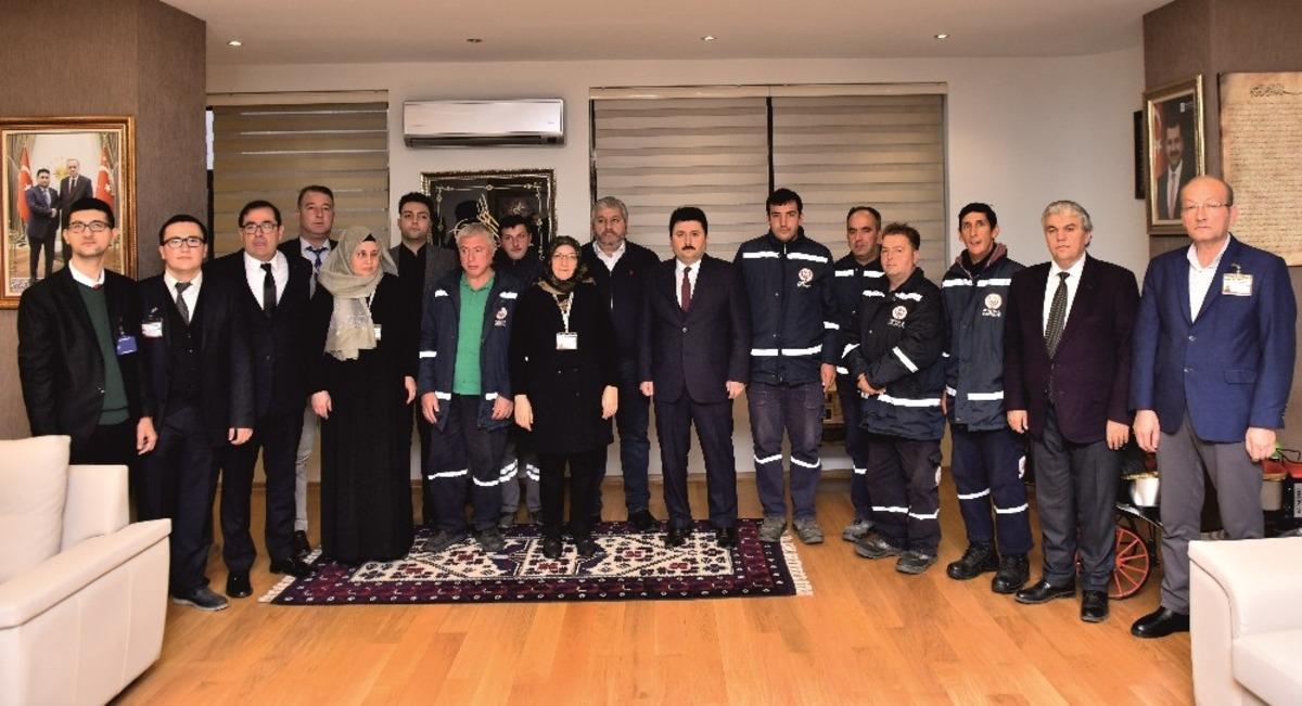 Başkan Avcı, &ouml;zel personeli makamında ağırlandı