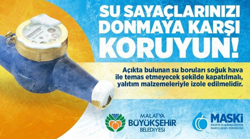 Su saya&ccedil;larında don uyarısı