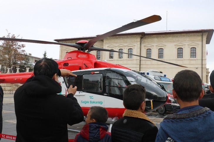 Kent merkezine inen hava ambulansı görücüye çıktı G5