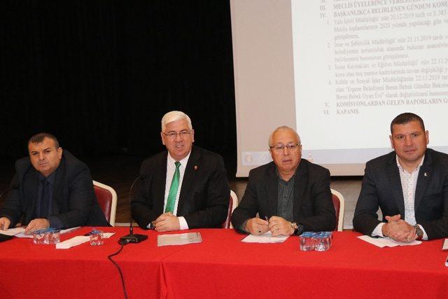 Ergene Belediyesi Aralık ayı Meclis toplantısı yapıldı