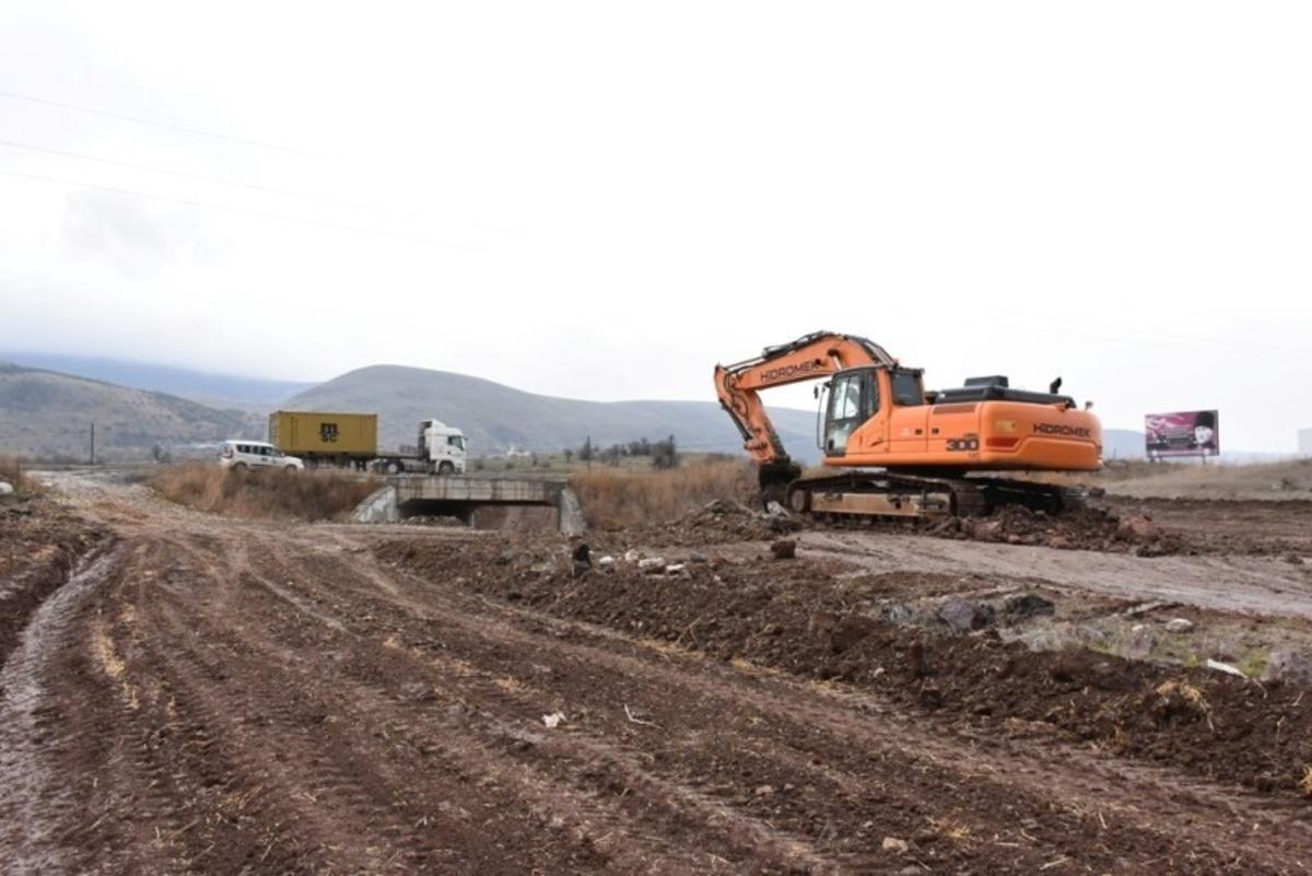 İn&ouml;n&uuml;&rsquo;de bağlantı yolu &ccedil;alışmaları başladı