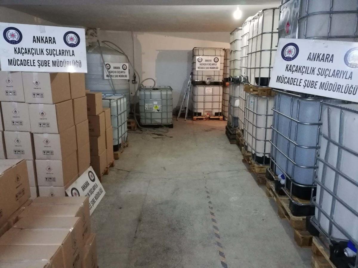Ankara'da sahte i&ccedil;ki operasyonu: 2 g&ouml;zaltı