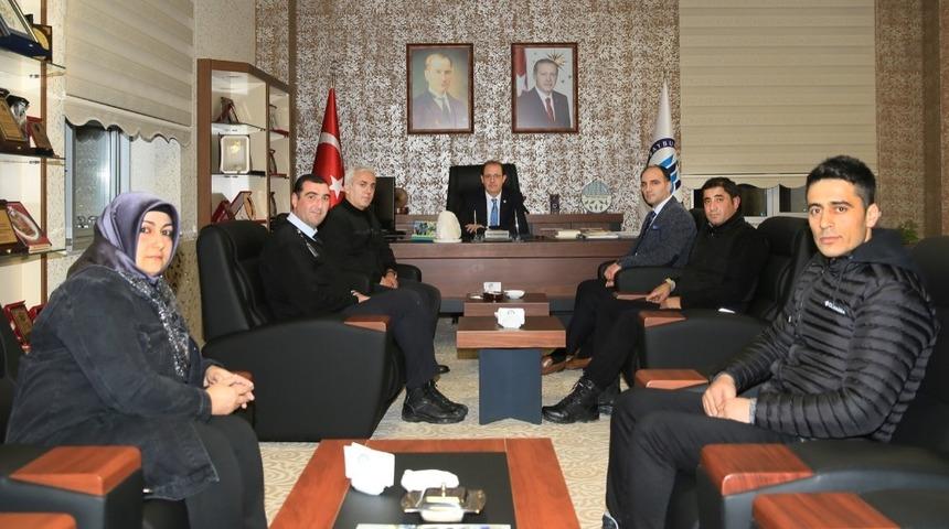 Sendika y&ouml;neticilerinden Rekt&ouml;r Coşkun&rsquo;a ziyaret